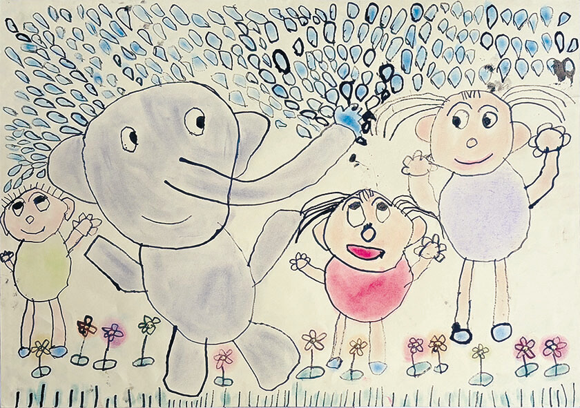 小１ 兼年 湊大さん ヤマアラシくん、はりたてて