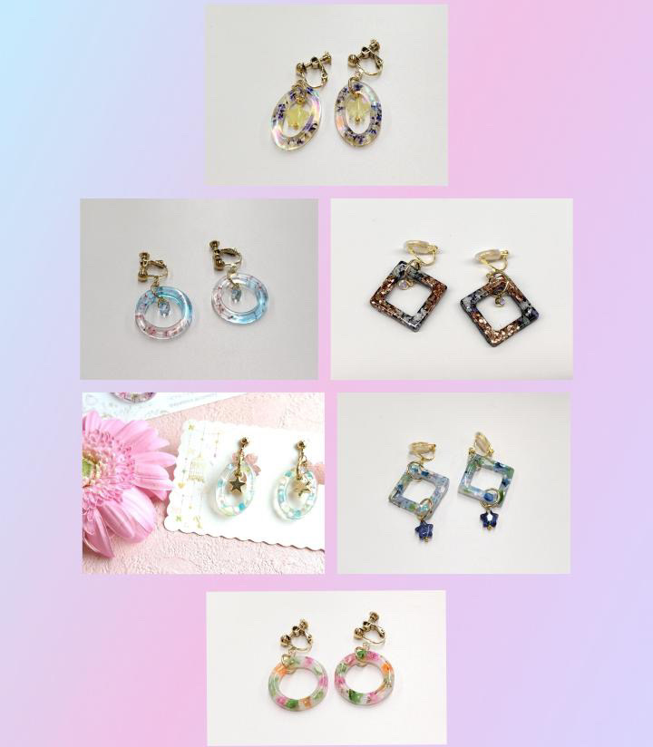 ⑬本物のお花を使ってレジンアクセサリーを作ろう♪ イメージ