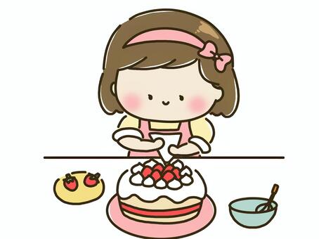 【親子】③母の日のケーキデコレーション🎂※お子様の情報は備考欄に入力してください。（親子２人１組） イメージ